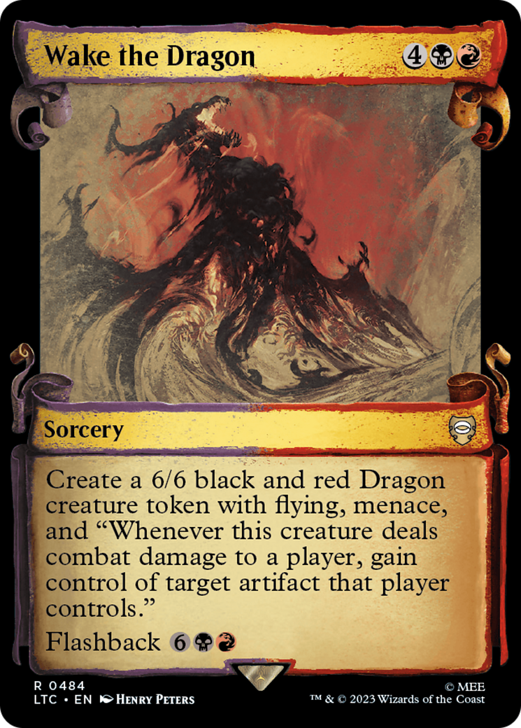 Image of Wake the Dragon (Showcase Scrolls) (LTC-484) - Tales of Middle-earth Commander: (Showcase) Foil