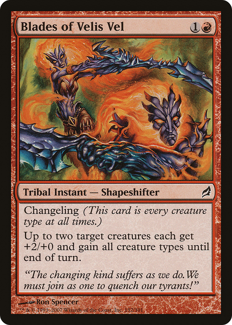 Image of Blades of Velis Vel (LRW-152) - Lorwyn Foil