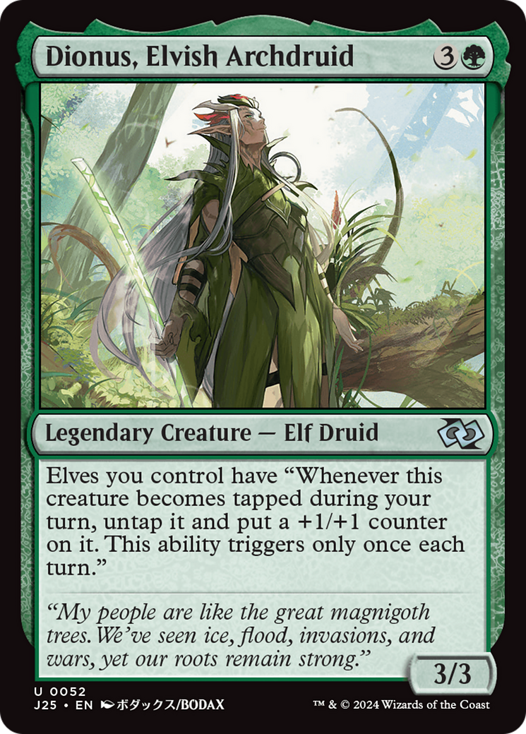 Image of Dionus, Elvish Archdruid (Anime) (J25-052) - Foundations Jumpstart