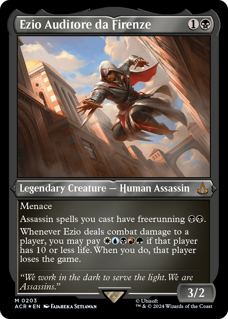 Image of Ezio Auditore da Firenze (ACR-203) - Assassin's Creed Etched Foil