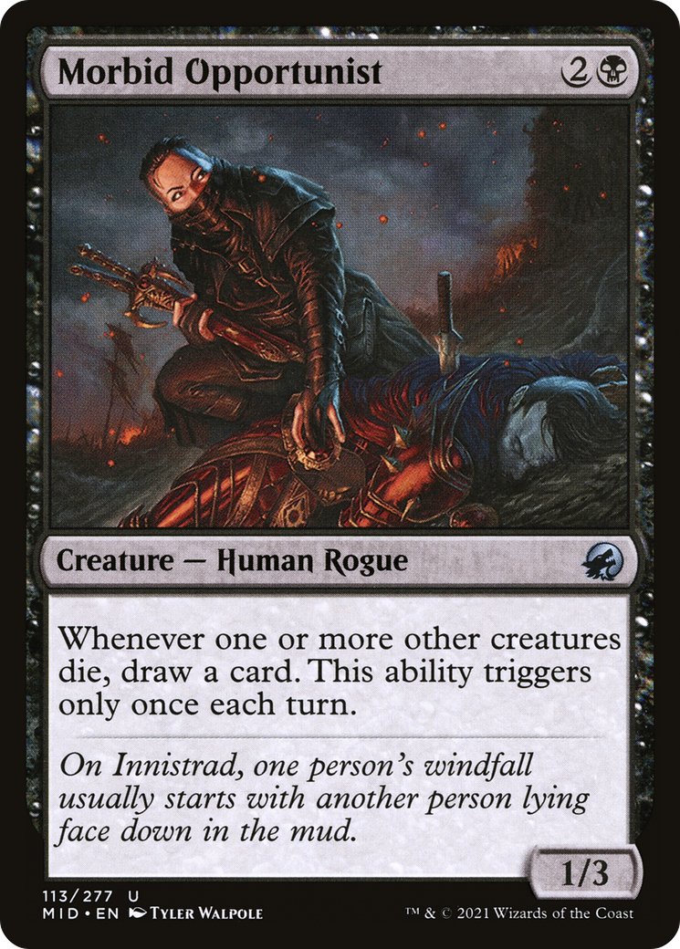 Image of Morbid Opportunist (MID-113) - Innistrad: Midnight Hunt Foil