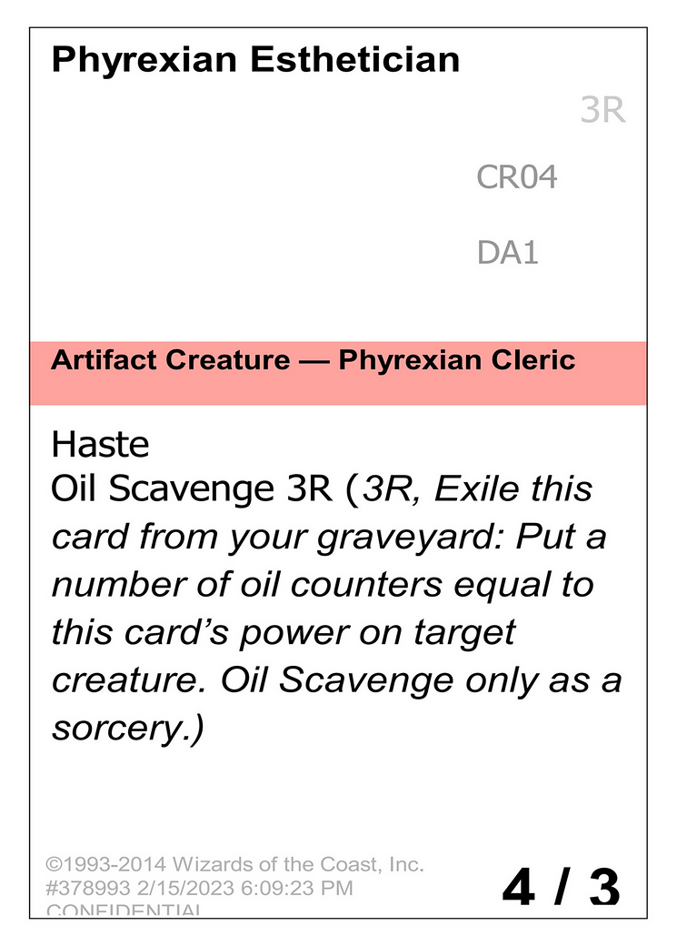 Image of Phyrexian Esthetician (UNK-CR04C) - Unknown Event