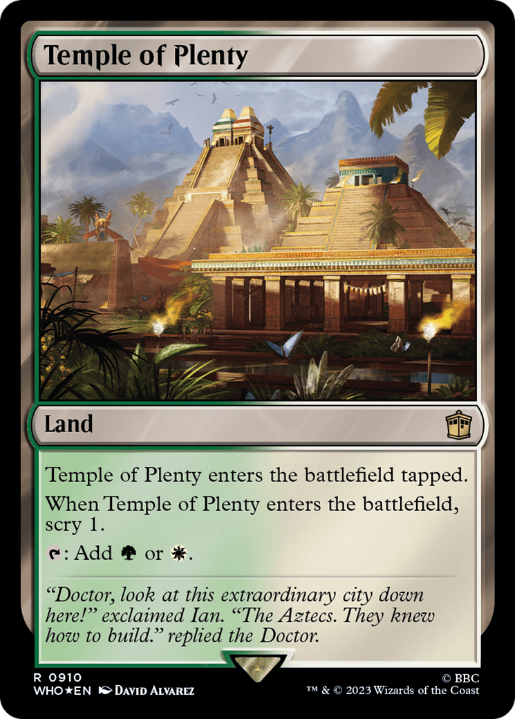 Image of Temple of Plenty (Surge Foil) (WHO-910) - Doctor Who Foil