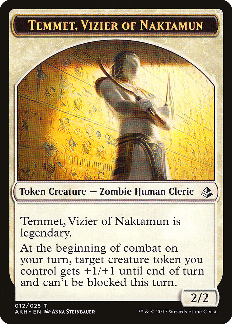 Image of Temmet, Vizier of Naktamun Token (AKH-012) - Amonkhet Tokens