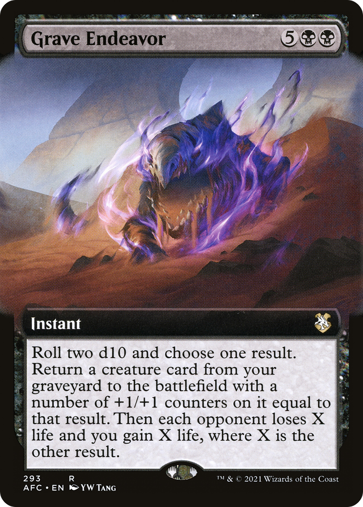 Image of Grave Endeavor (Extended Art) (AFC-293) - Forgotten Realms Commander: (Extended Art)