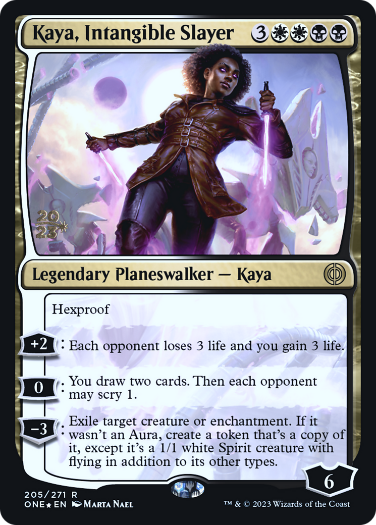 Image of Kaya, Intangible Slayer (PRE-205) - Phyrexia: All Will Be One Promos Foil