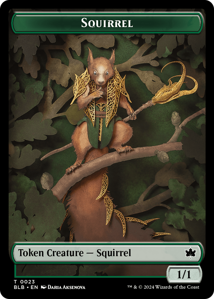 Image of Squirrel Token (BLB-023) - Bloomburrow Tokens
