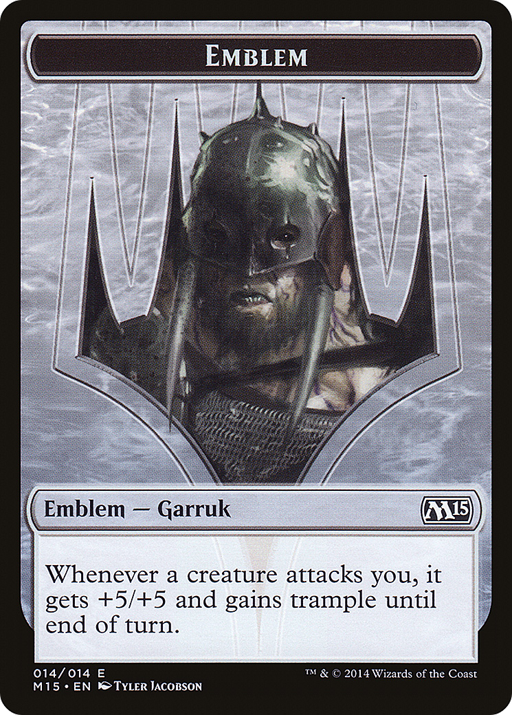 Image of Emblem - Garruk, Apex Predator (M15-014) - Magic 2015 Tokens