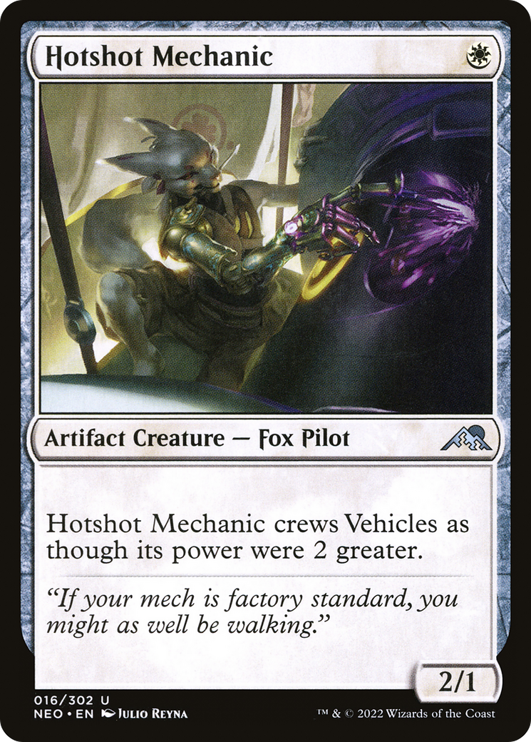 Image of Hotshot Mechanic (NEO-016) - Kamigawa: Neon Dynasty Foil
