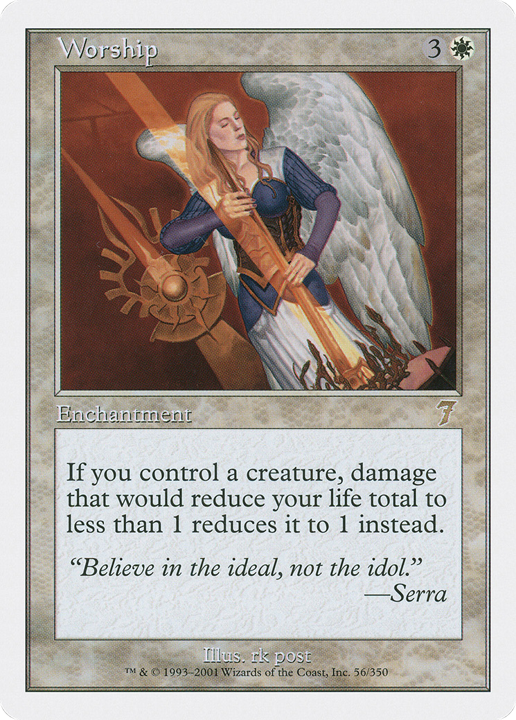 Image of Worship (7ED-056) - 7th Edition Foil