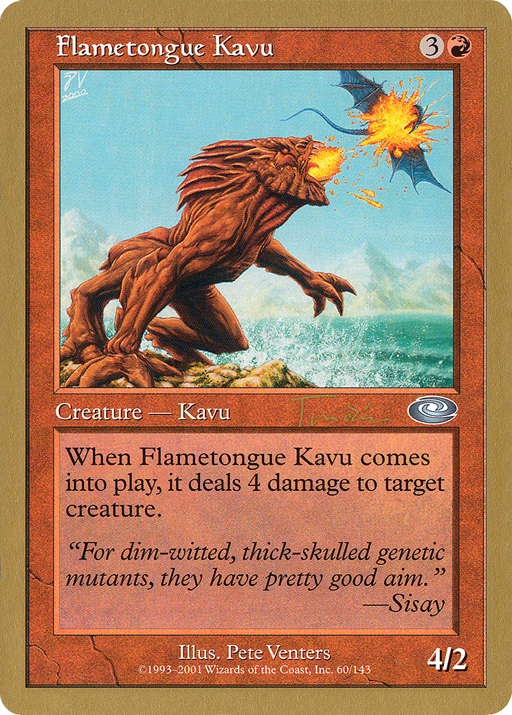 Image of Flametongue Kavu - 2001 Jan Tomcani (PLS) (WCD-) - World Championship Decks 2001