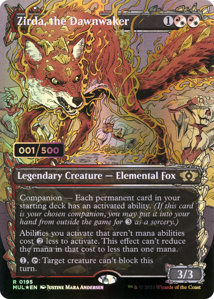 Image of Zirda, the Dawnwaker (Serial Numbered) (MUL-195) - Multiverse Legends: (Showcase) (Borderless) Foil