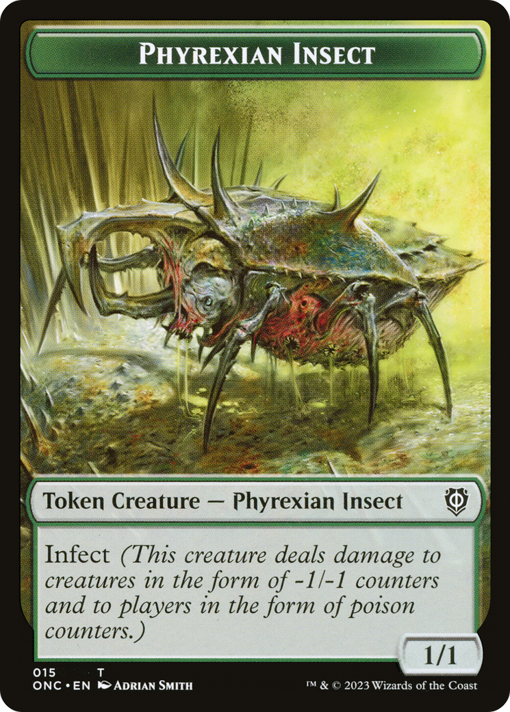 Image of Phyrexian Insect (TONC-015) - Phyrexia: All Will Be One Commander Tokens