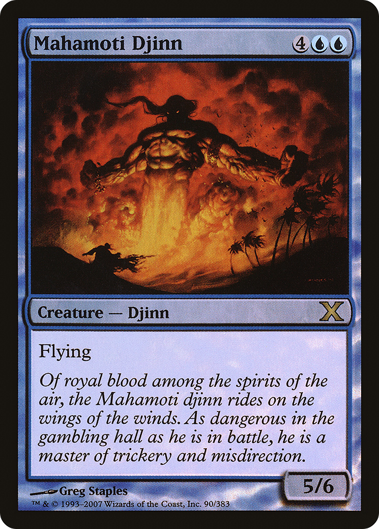Image of Mahamoti Djinn (10E-90★) - Tenth Edition Foil