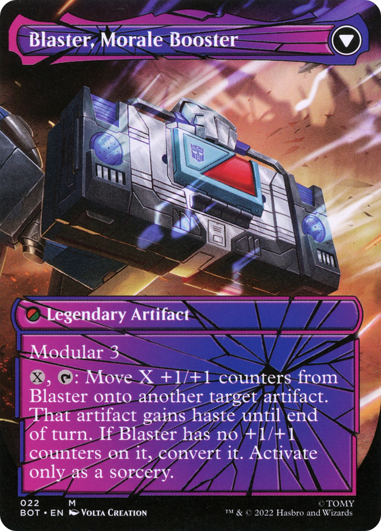 Image of Blaster, Combat DJ (Shattered Glass) (BOT-022) - Transformers: (convertdfc, shatteredglass) (Borderless)