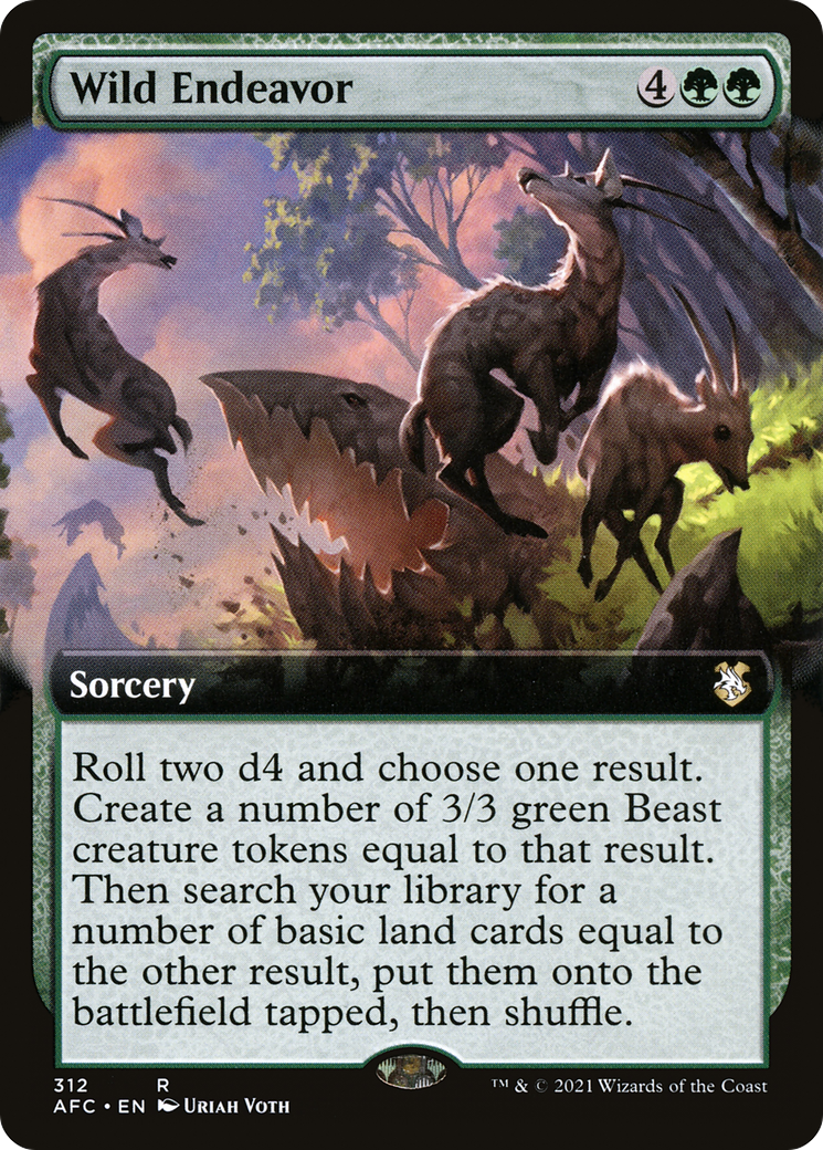 Image of Wild Endeavor (Extended Art) (AFC-312) - Forgotten Realms Commander: (Extended Art)
