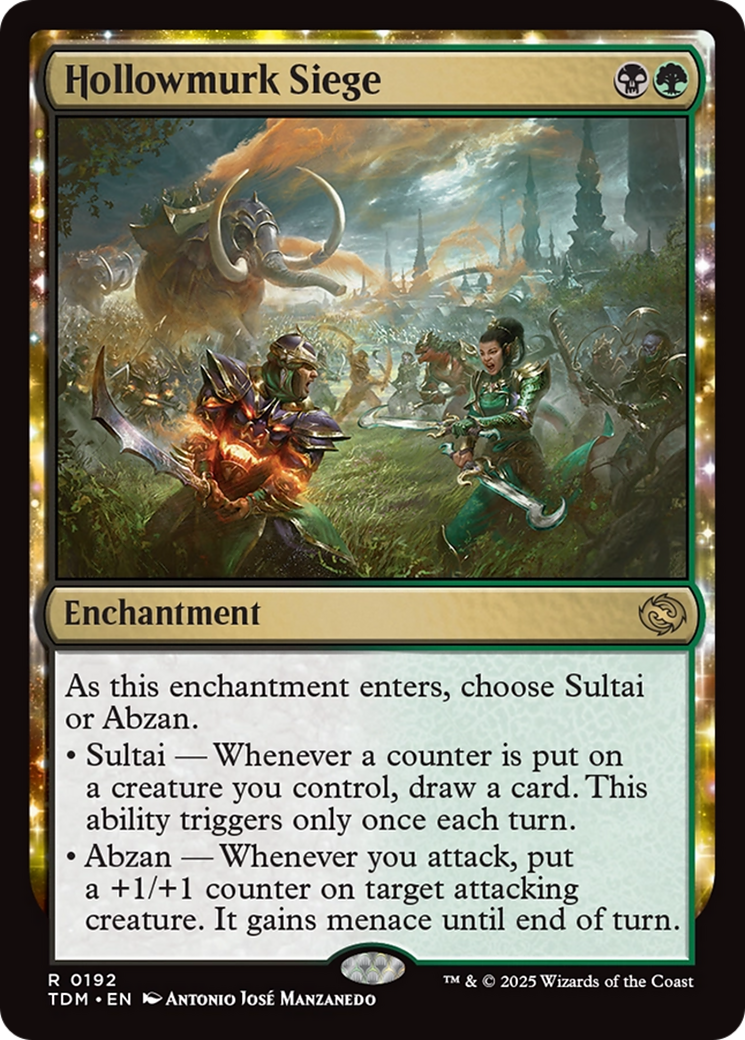Image of Hollowmurk Siege (TDM-192) - Tarkir: Dragonstorm: (enchantment) Foil