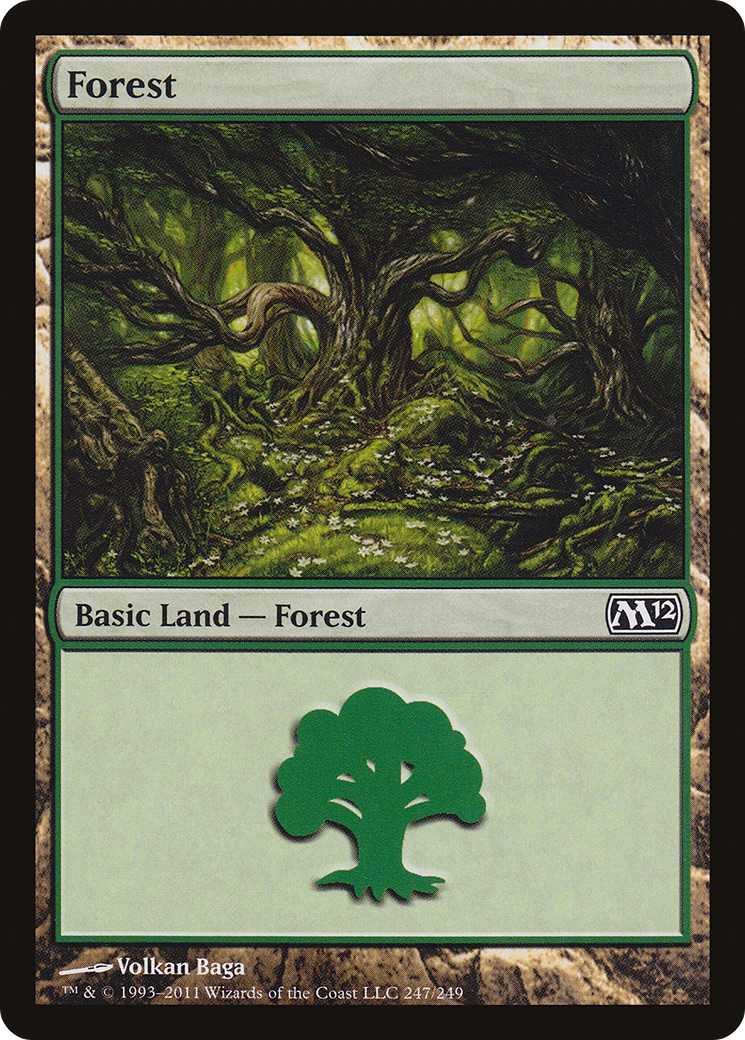 Image of Forest (247) (M12-247) - Magic 2012 Foil