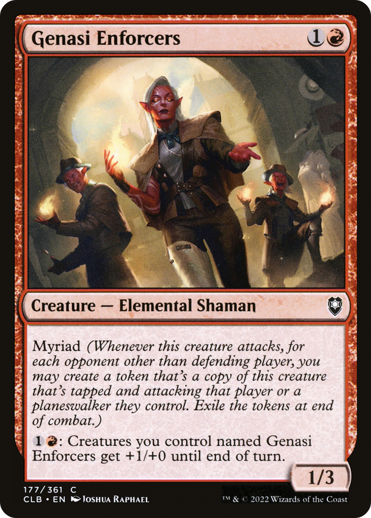 Image of Genasi Enforcers (CLB-177) - Commander Legends: Battle for Baldur's Gate Foil