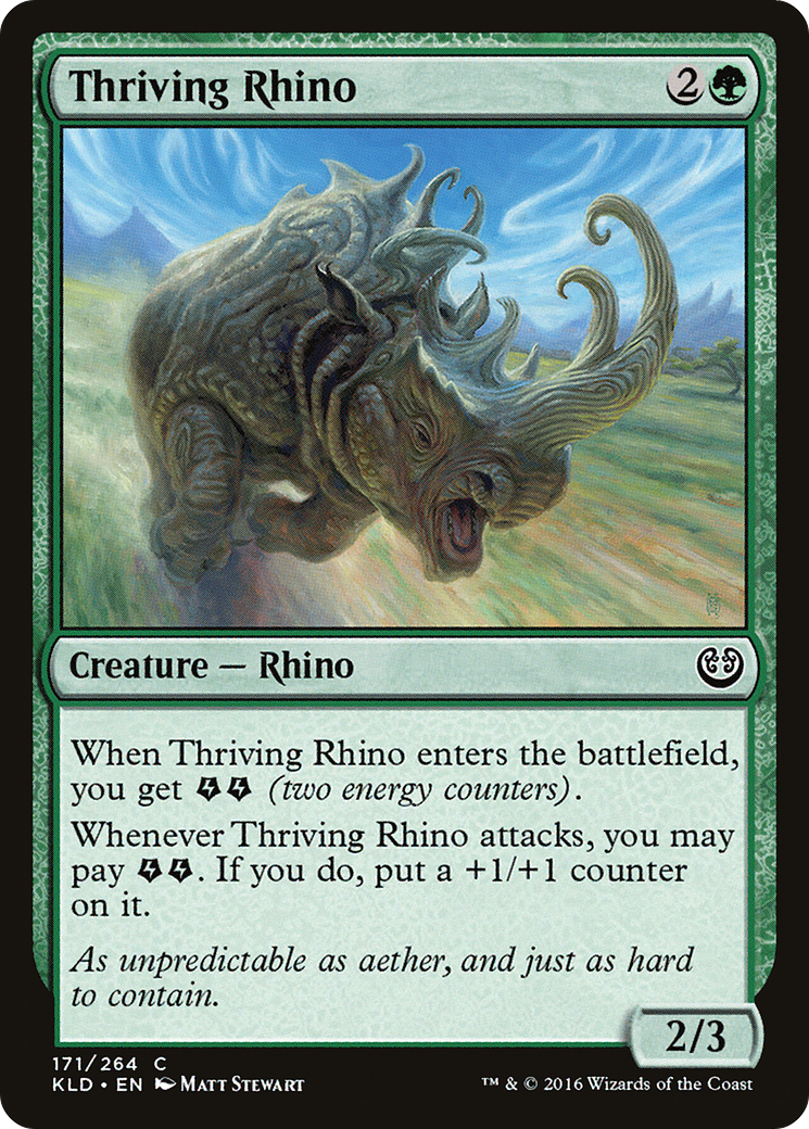 Image of Thriving Rhino (KLD-171) - Kaladesh Foil