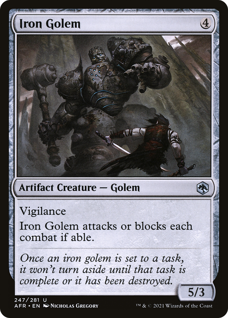 Image of Iron Golem (AFR-247) - Adventures in the Forgotten Realms Foil