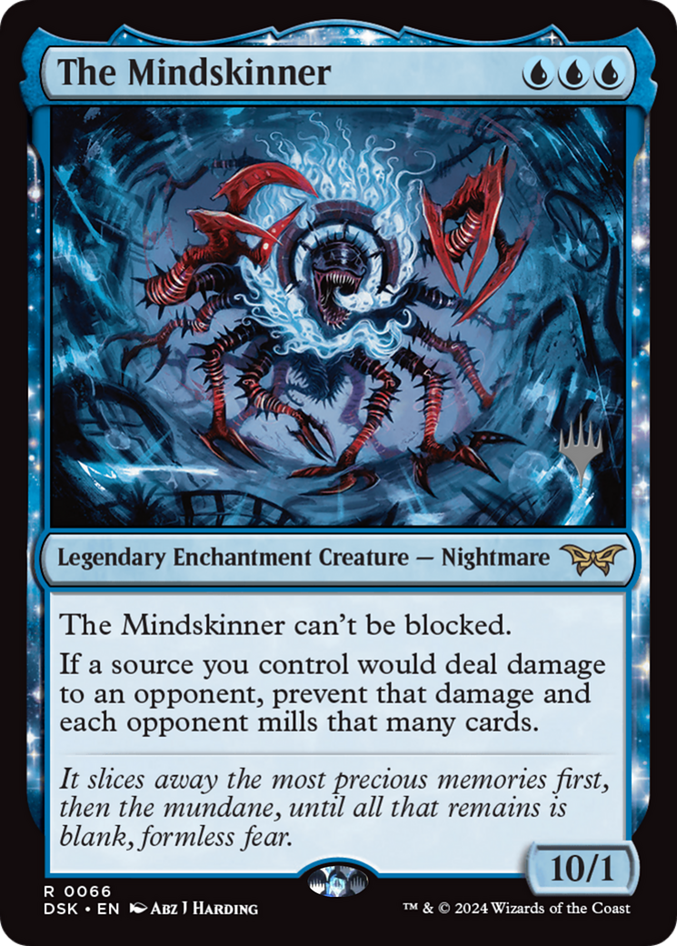 Image of The Mindskinner (PPDSK-066) - Duskmourn: House of Horror Promos: (enchantment) Foil