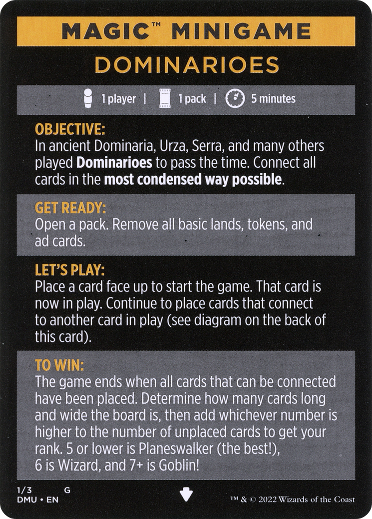 Image of Dominarioes // Dominarioes (cont'd) (MDMU-001) - Dominaria United Minigames