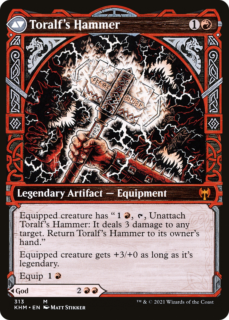 Image of Toralf, God of Fury (Showcase) (KHM-313) - Kaldheim: (Showcase) Foil