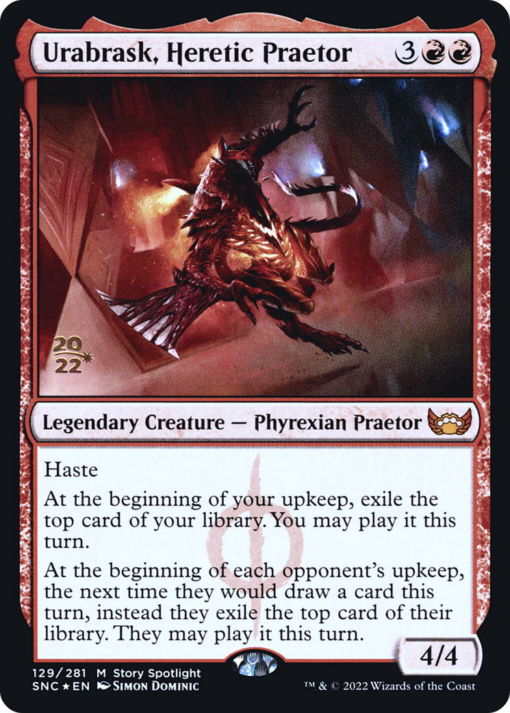 Image of Urabrask, Heretic Praetor (PRE-129) - Streets of New Capenna Promos Foil