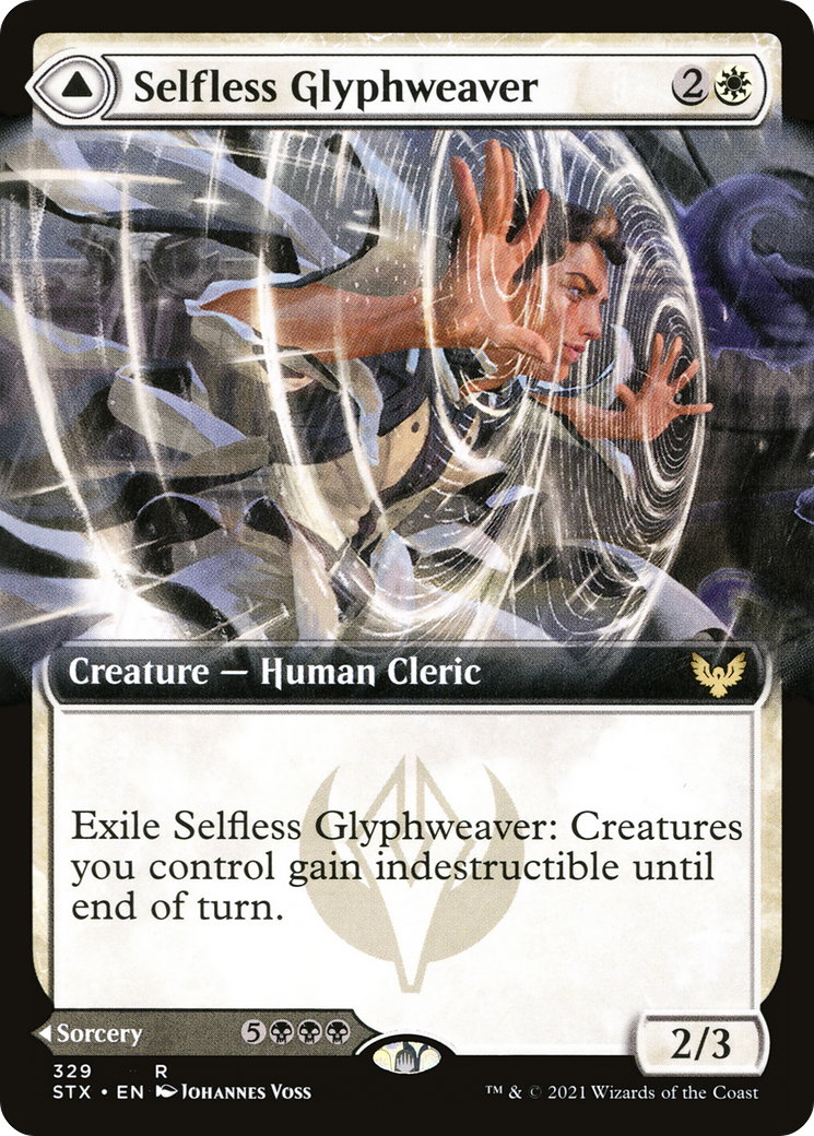 Image of Selfless Glyphweaver (Extended Art) (STX-329) - Strixhaven: School of Mages: (Extended Art) Foil