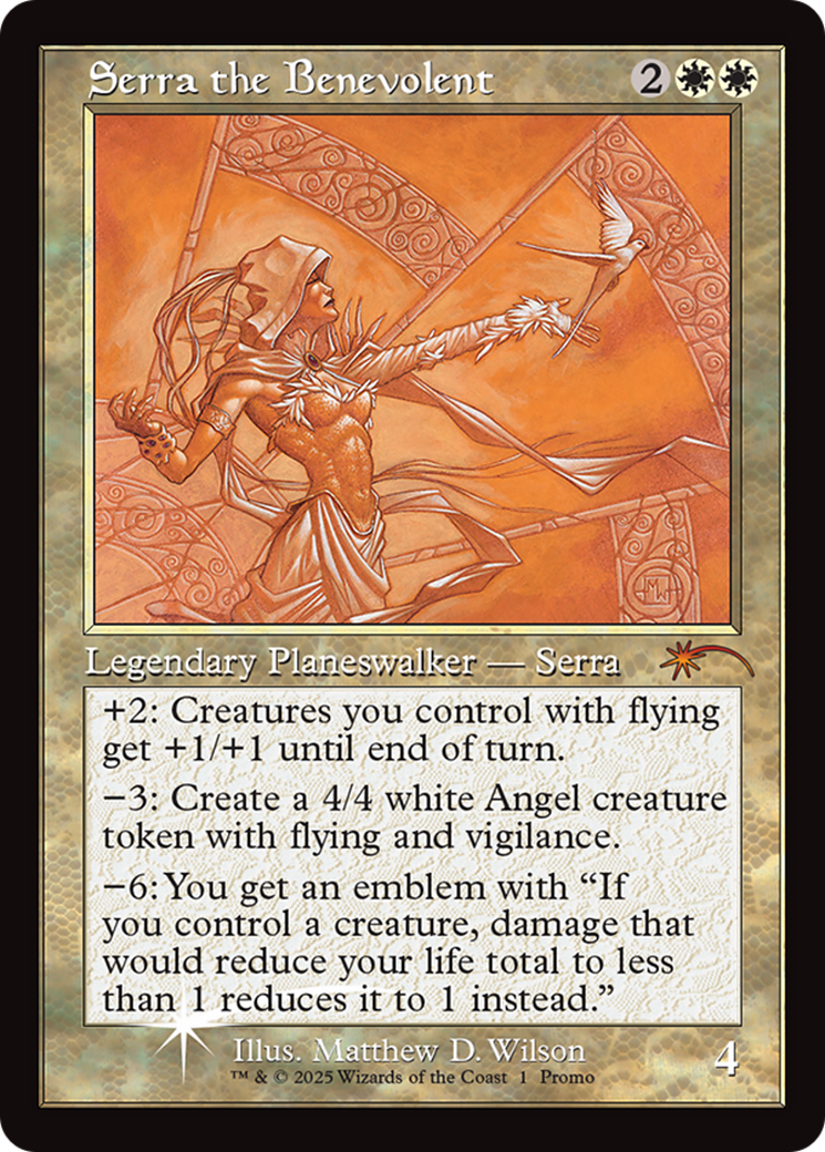 Image of Serra the Benevolent (Retro Frame) (MFP-001) - MagicFest 2025 Foil