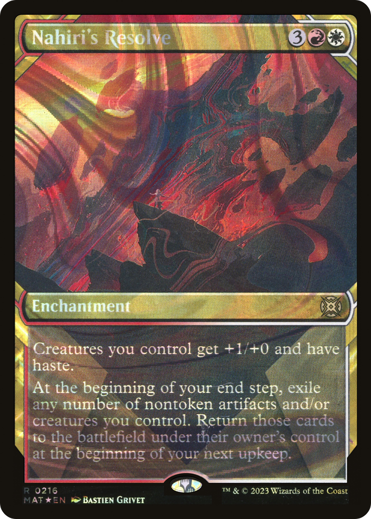 Image of Nahiri's Resolve (Halo Foil) (MAT-216) - March of the Machine: The Aftermath: (Showcase) Foil