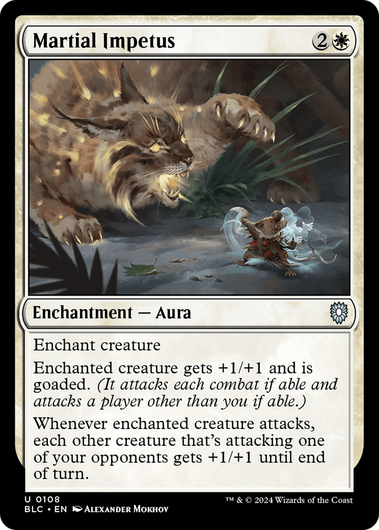 Image of Martial Impetus (BLC-108) - Bloomburrow Commander