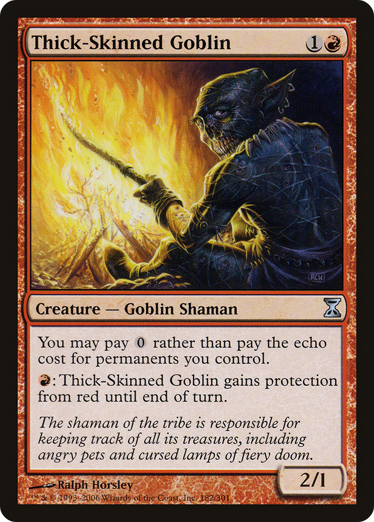 Image of Thick-Skinned Goblin (TSP-182) - Time Spiral Foil