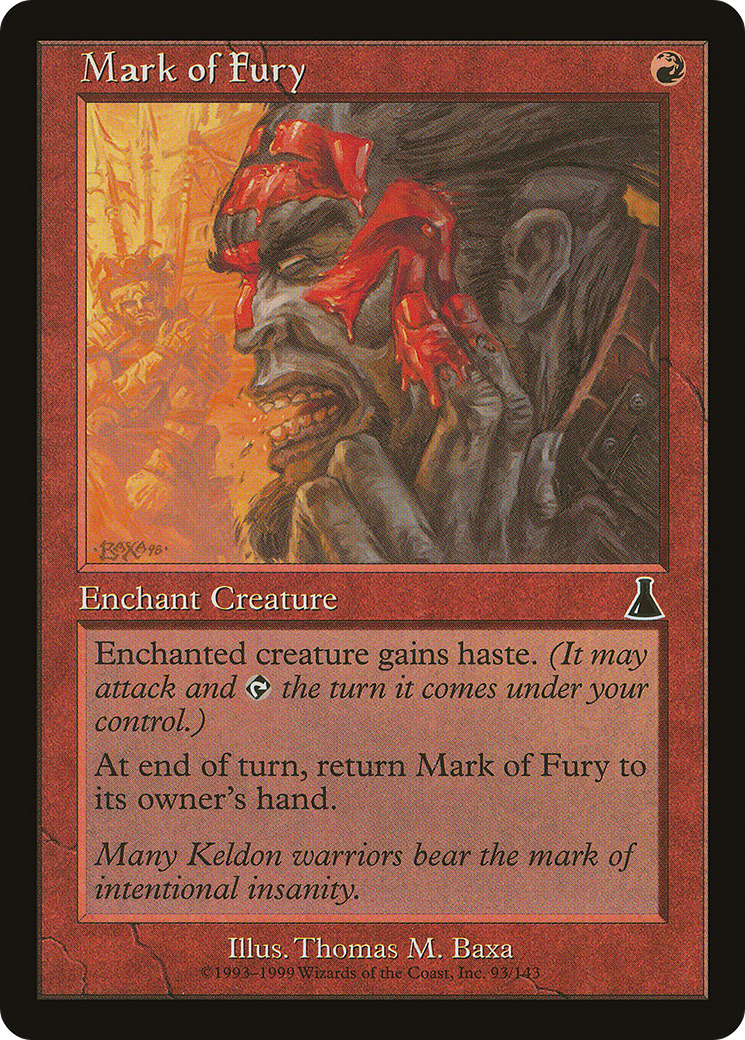 Image of Mark of Fury (UDS-093) - Urza's Destiny Foil