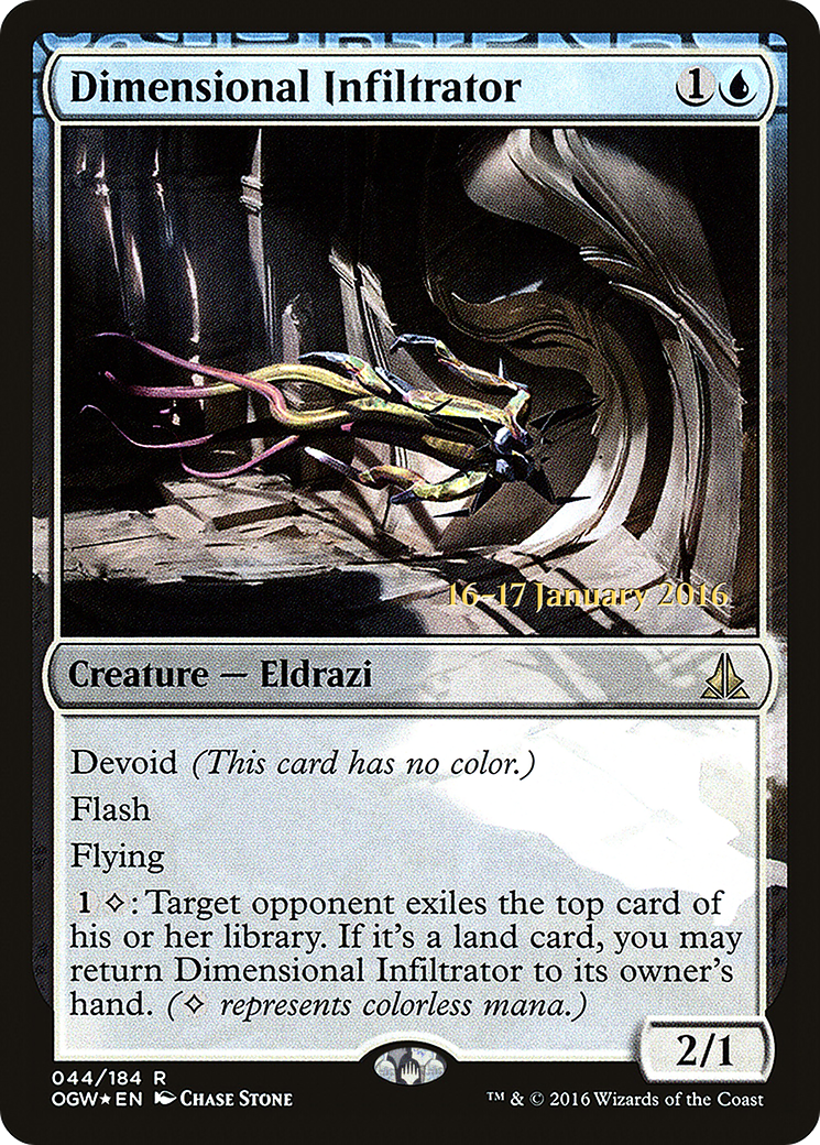Image of Dimensional Infiltrator (PRE-44S) - Oath of the Gatewatch Promos: (devoid) Foil
