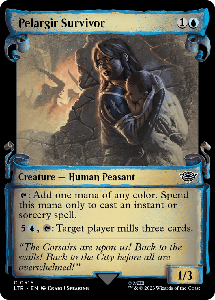 Image of Pelargir Survivor (Showcase Scrolls) (LTR-515) - The Lord of the Rings: Tales of Middle-earth: (Showcase) Foil