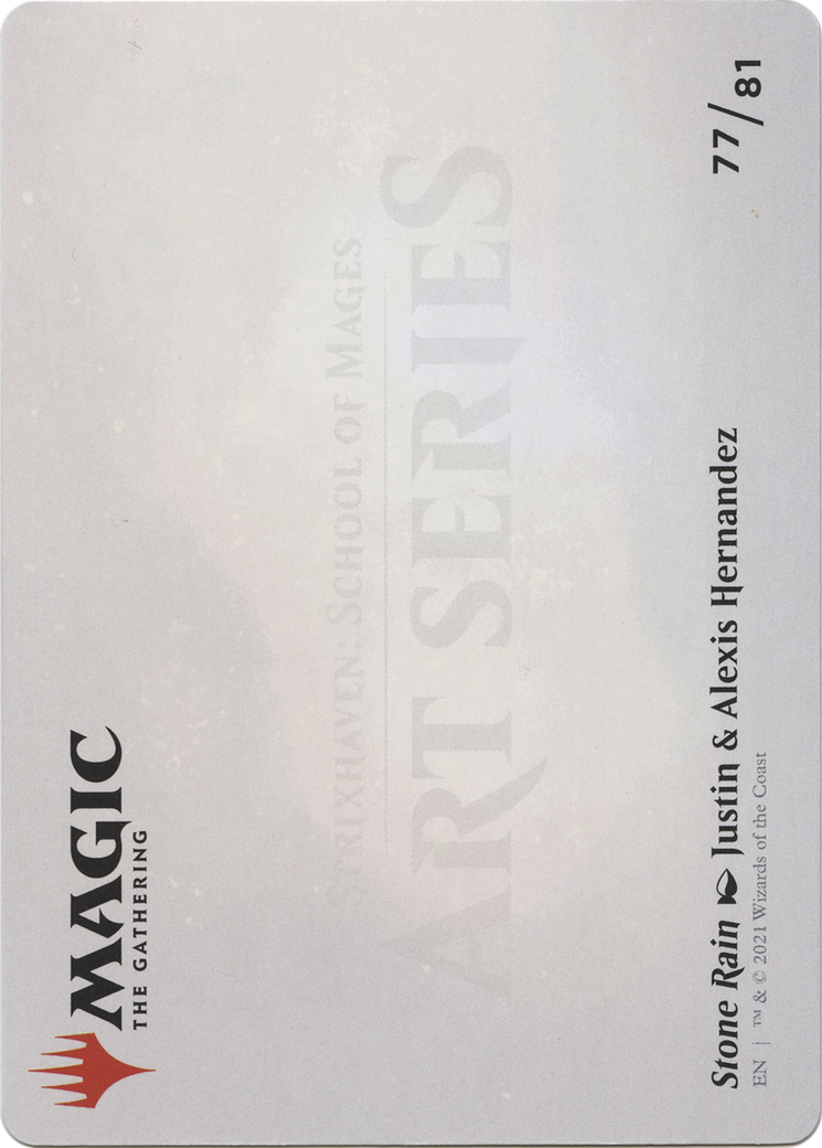 Image of Stone Rain // Stone Rain (ASTX-077) - Strixhaven Art Series (Borderless)