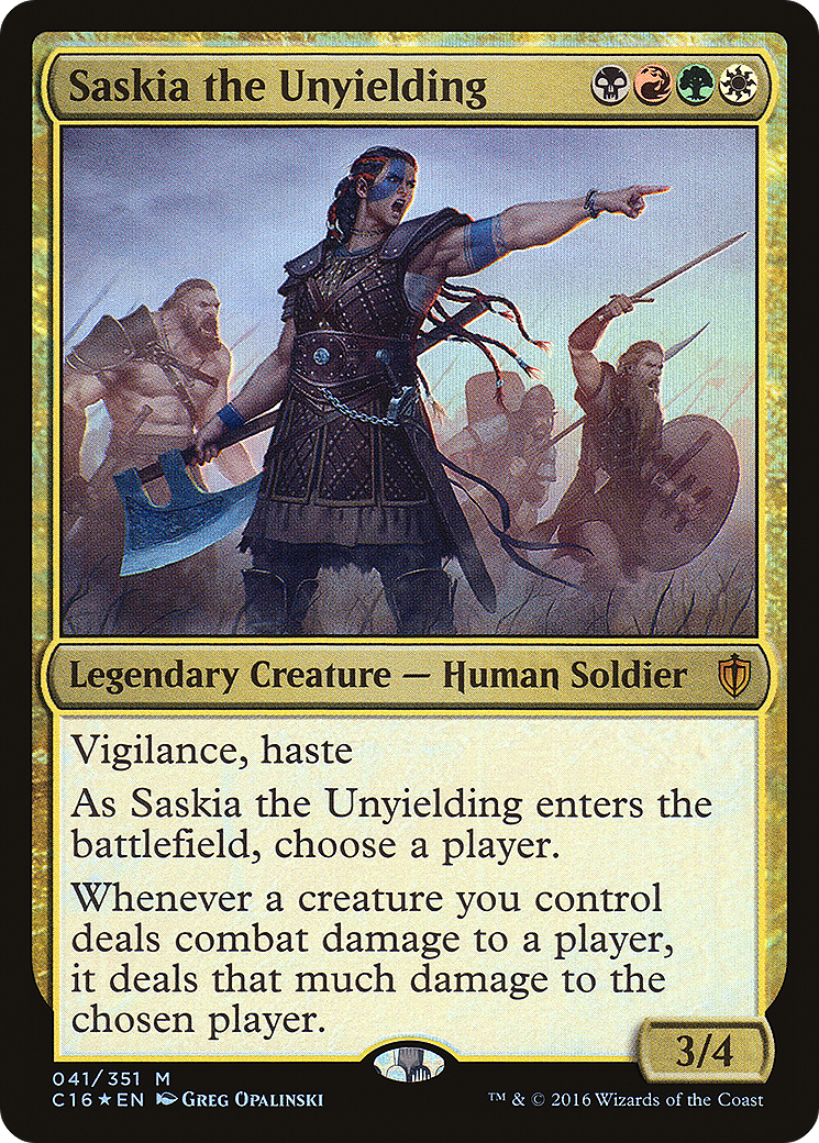 Image of Saskia the Unyielding (C16-041) - Commander 2016 Foil