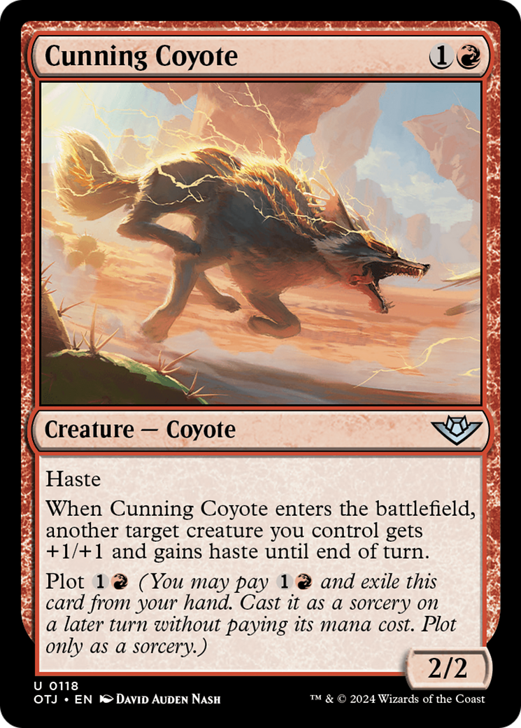 Image of Cunning Coyote (OTJ-118) - Outlaws of Thunder Junction Foil