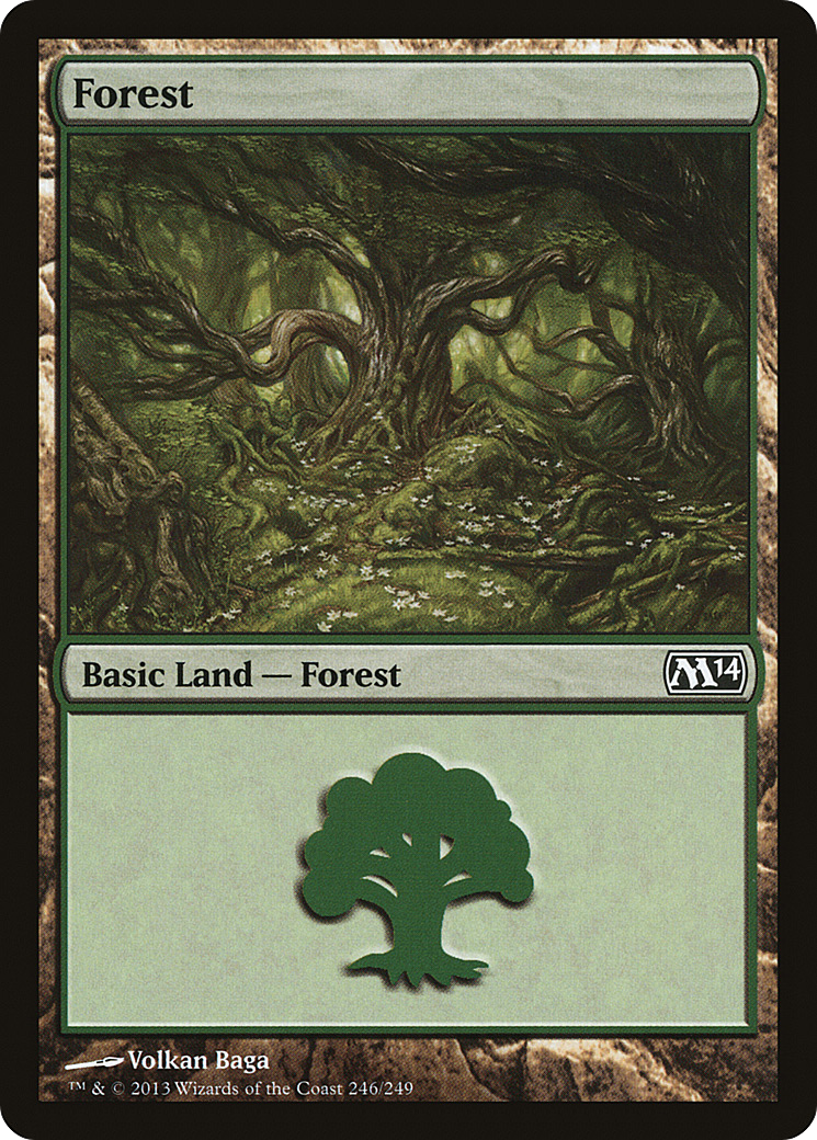 Image of Forest (246) (M14-246) - Magic 2014 Foil