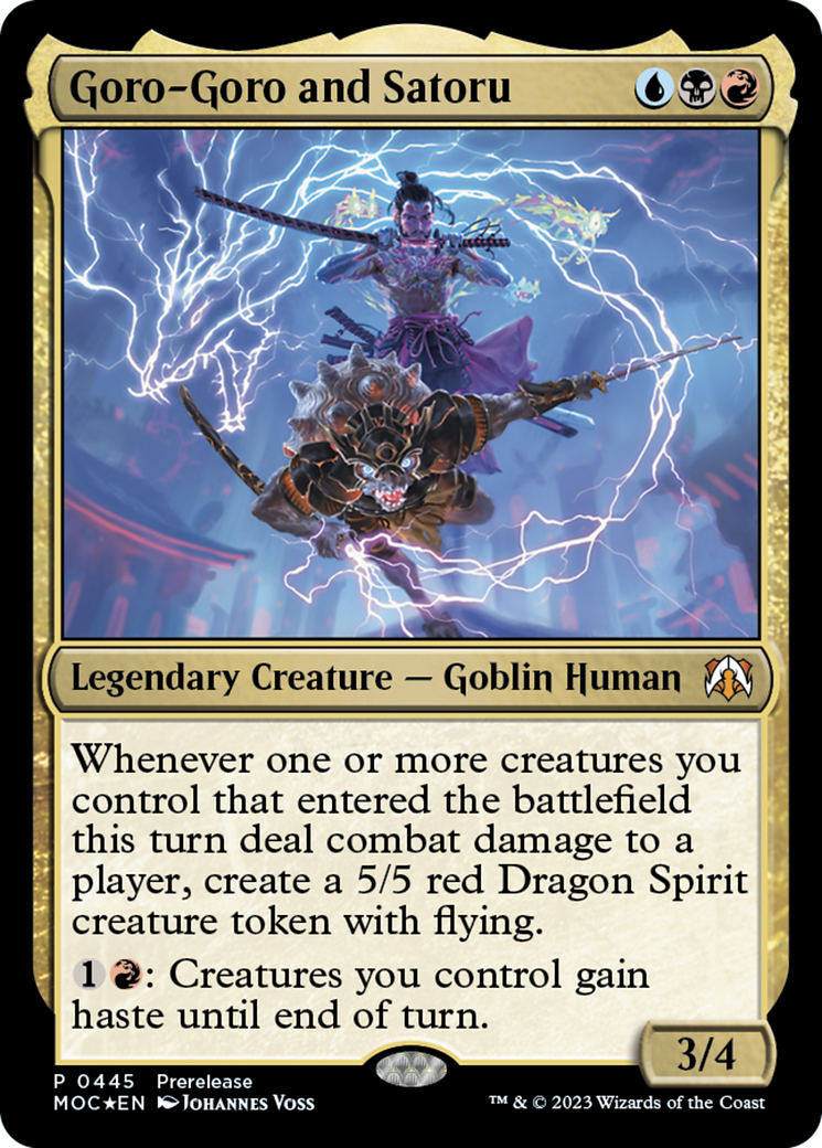 Image of Goro-Goro and Satoru (PRE-445) - March of the Machine Commander Foil
