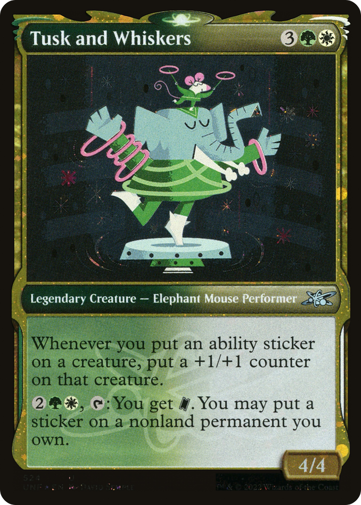 Image of Tusk and Whiskers (Showcase) (Galaxy Foil) (UNF-524) - Unfinity: (Showcase) Foil