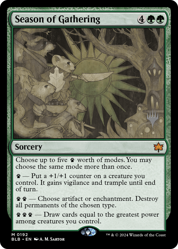 Image of Season of Gathering (PPBLB-192) - Bloomburrow Promos