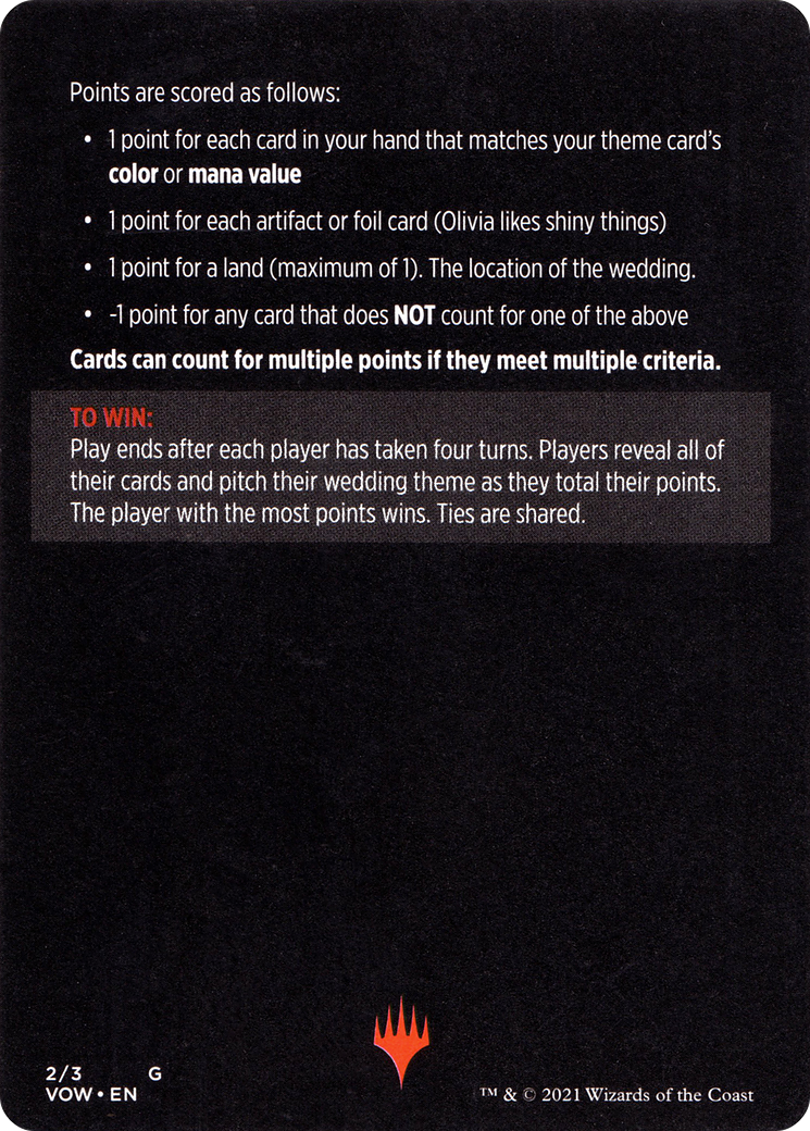 Image of Vampire Wedding Planner // Vampire Wedding Planner (cont'd) (MVOW-002) - Innistrad: Crimson Vow Minigames Foil