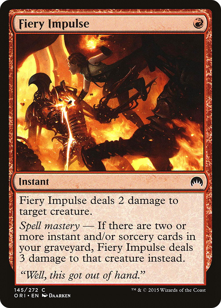 Image of Fiery Impulse (ORI-145) - Magic Origins Foil