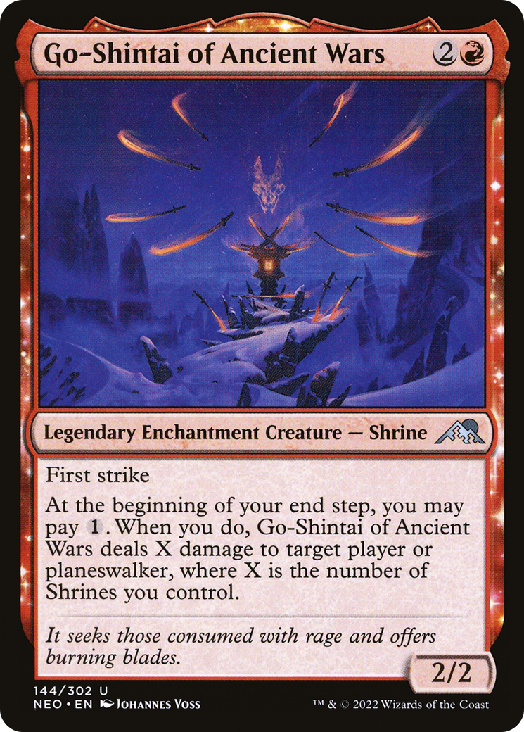 Image of Go-Shintai of Ancient Wars (NEO-144) - Kamigawa: Neon Dynasty: (enchantment) Foil