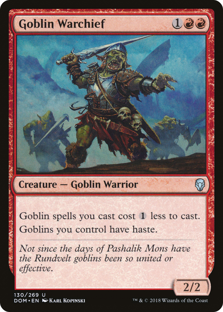 Image of Goblin Warchief (DOM-130) - Dominaria