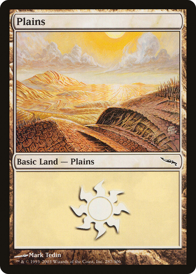 Image of Plains (287) (MRD-287) - Mirrodin Foil