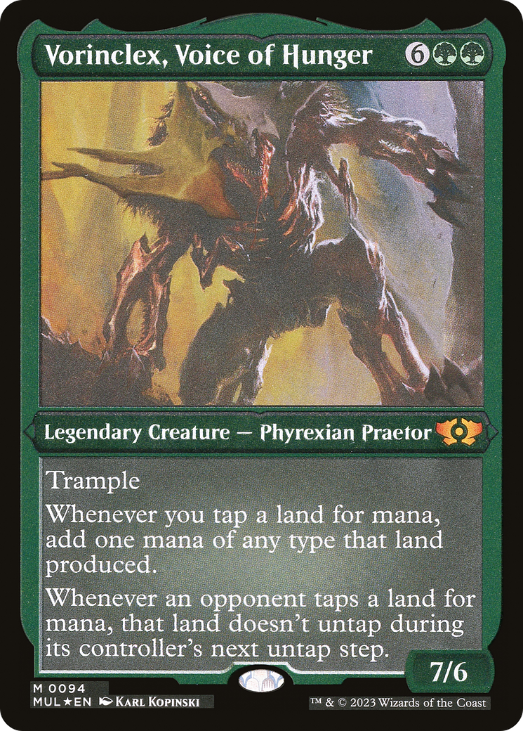 Image of Vorinclex, Voice of Hunger (Foil Etched) (MUL-094) - Multiverse Legends Foil